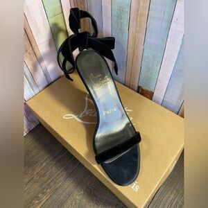 Christian Louboutin Black Velvet & Crystal Heels – Stunning, Rare Design